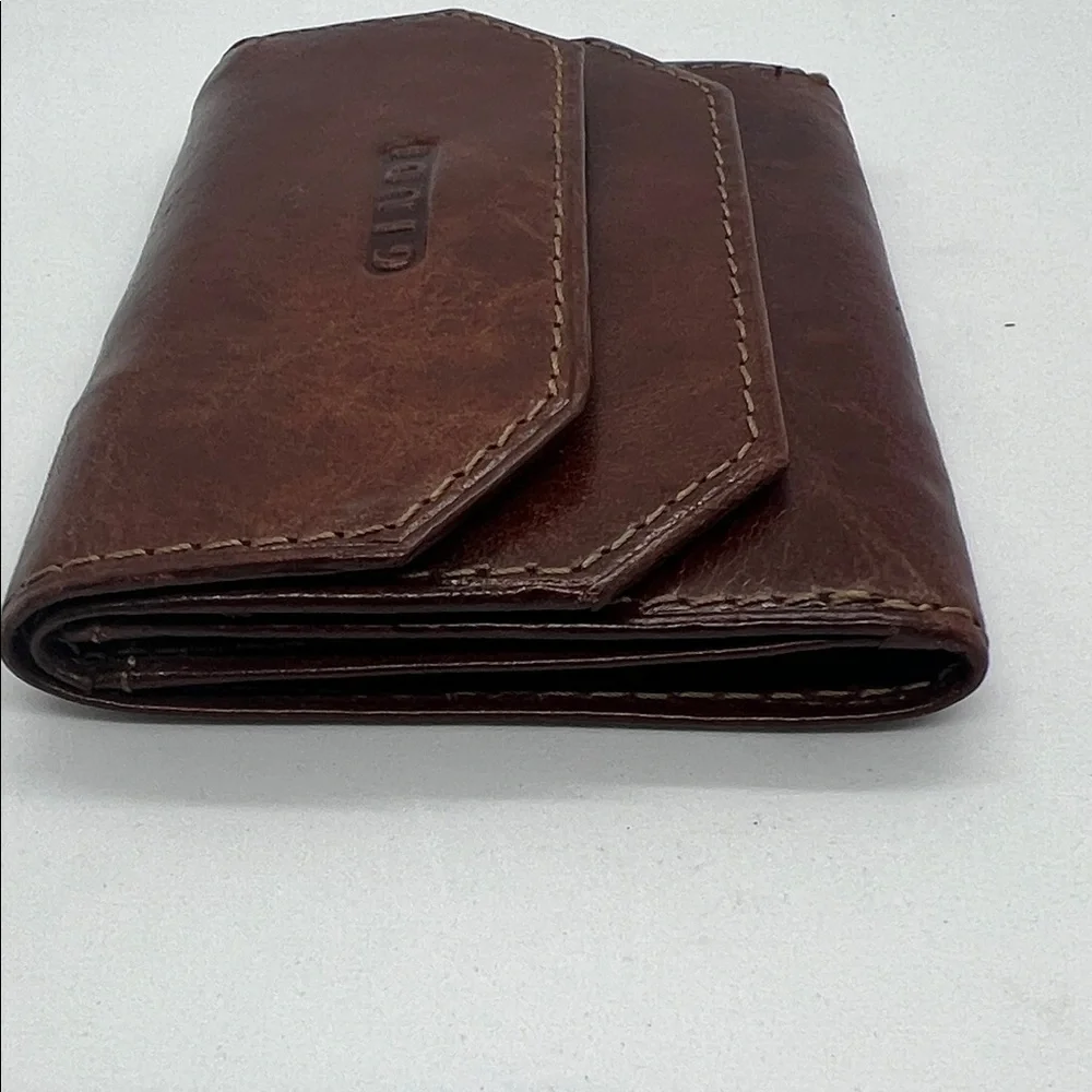 GIUDI Vintage Tri-Fold Leather Wallet | Brown Cowhide | Italian Craftsmanship